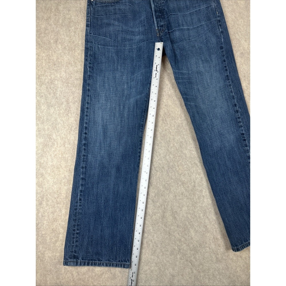 Levi's 501 34x34 Dark Wash Button Fly Made In Mexico - Picture 4 of 10